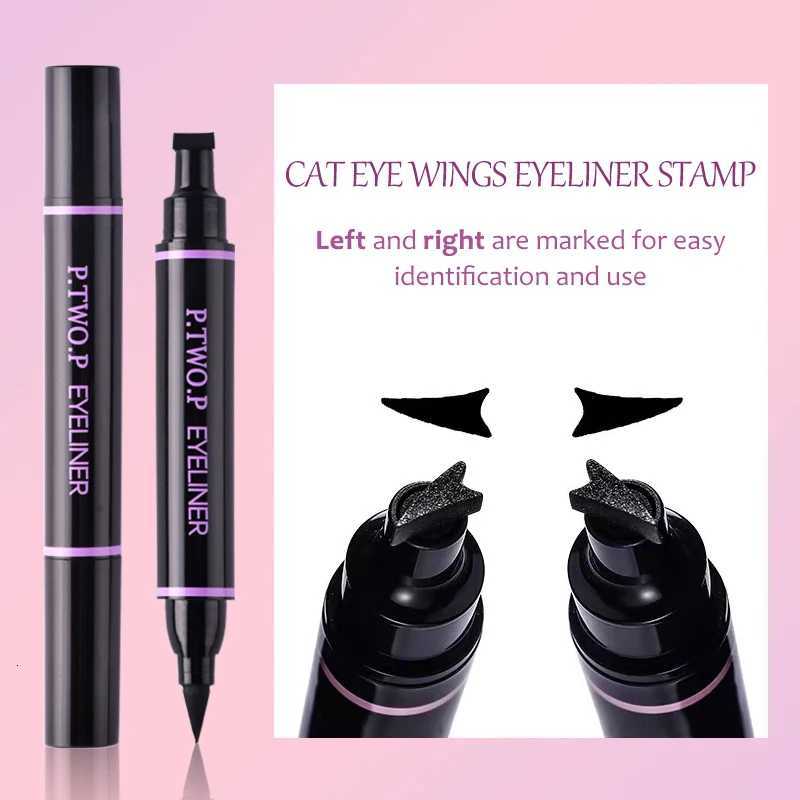 PTWOP Black Eyeliner Pencil Liquid Eye Liner Waterproof Quick Drying Long Lasting Black Eyeliner for Eye Makeups 2 Pcs/LotT251126