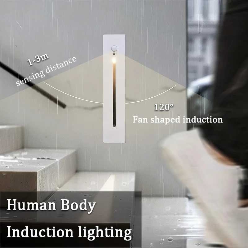 Sensor Step Wall Lamp IP65 Waterproof LED Wall Light Recessed 85-265V 3000K Corner Night Ladder Outdoor Staircase Corridor Lamps M251126