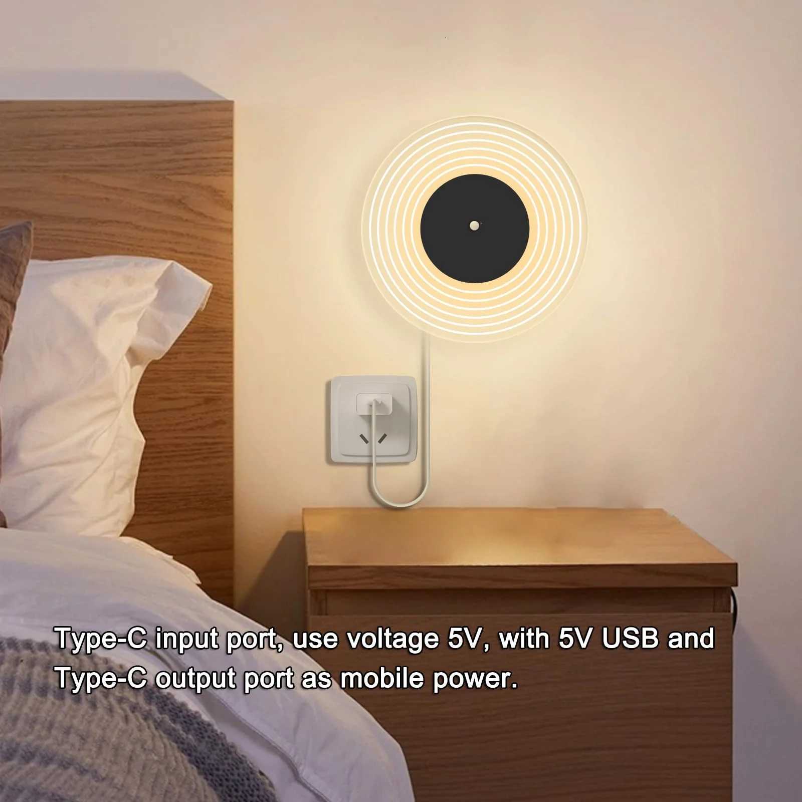 LED 4000mAh Wall Lamp Rechargeable with Motion Sensor Wall Lights Indoor Magnetic Wireless Wall Lamps Home Living Room Decor M251126