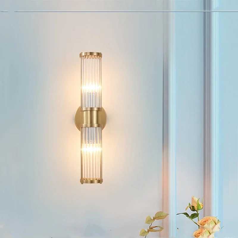 Nordic Wall Light Luxury Crystal Led Modern Gold Wall Lamp Corner Bedroom Wall Sconce Home Decor Bracket Lustre Fixtures M251126