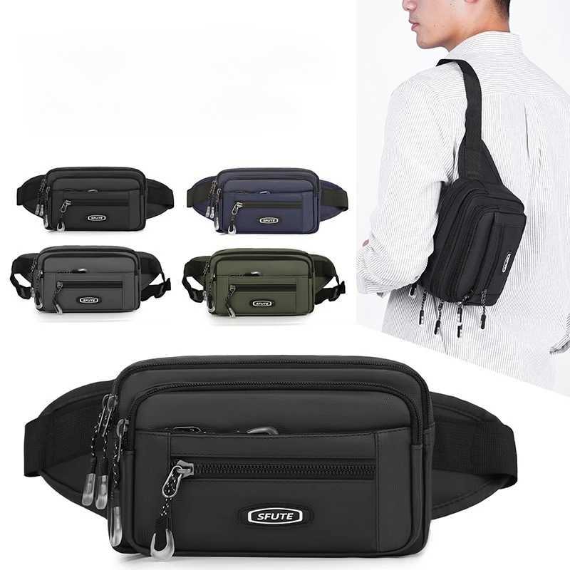 Mens Outdoor Utility Waist Bag - Multi-Pocket Toolkit Design for Phone Essentials Running Leisure Sports Fanny PackT251126