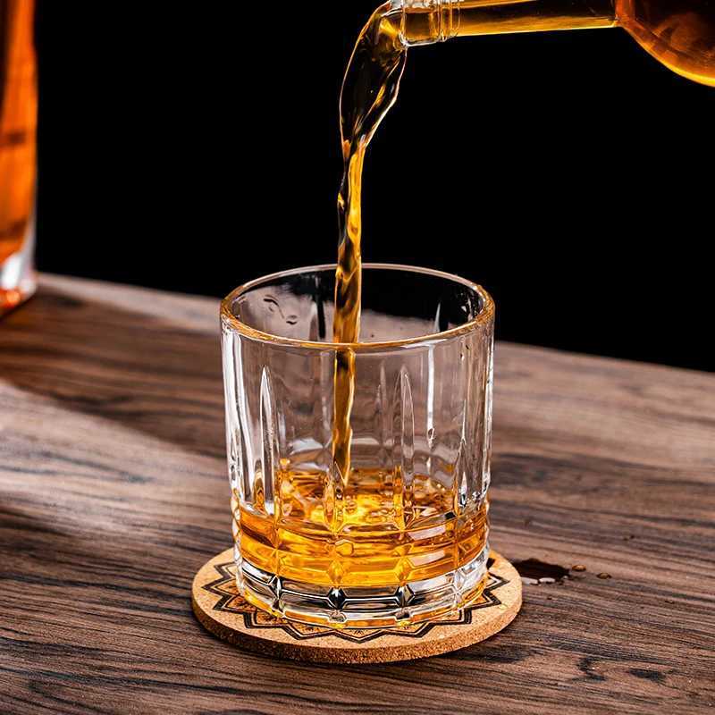 315ml/400ml Whiskey Glass Glass Cup Beverage Cup Cocktail brandy MUgs Luxury Wine Utensils Drinking Glasses Bar Glassware C251126