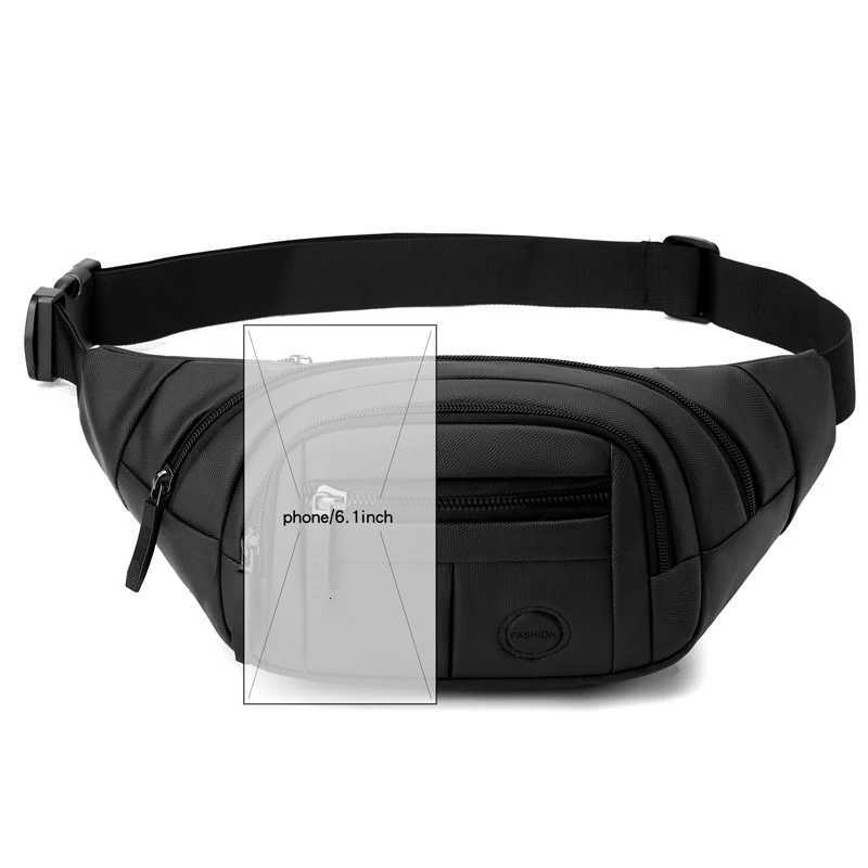 Mens Waterproof Outdoor Sports Bag Pouch Korean-Style Waist Fanny Pack Crossbody Male Banana Chest PackageT251126