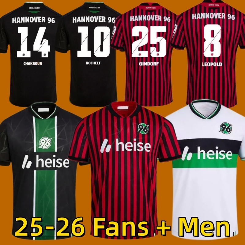 25 26 Hannover 96 Special football jersey 2025 2026 Home Away ROCHELT 10 OUDENNE 29 LEE11 GINDORF 25 TRESOLDI 9men camisetas de futbol soccer Shirts