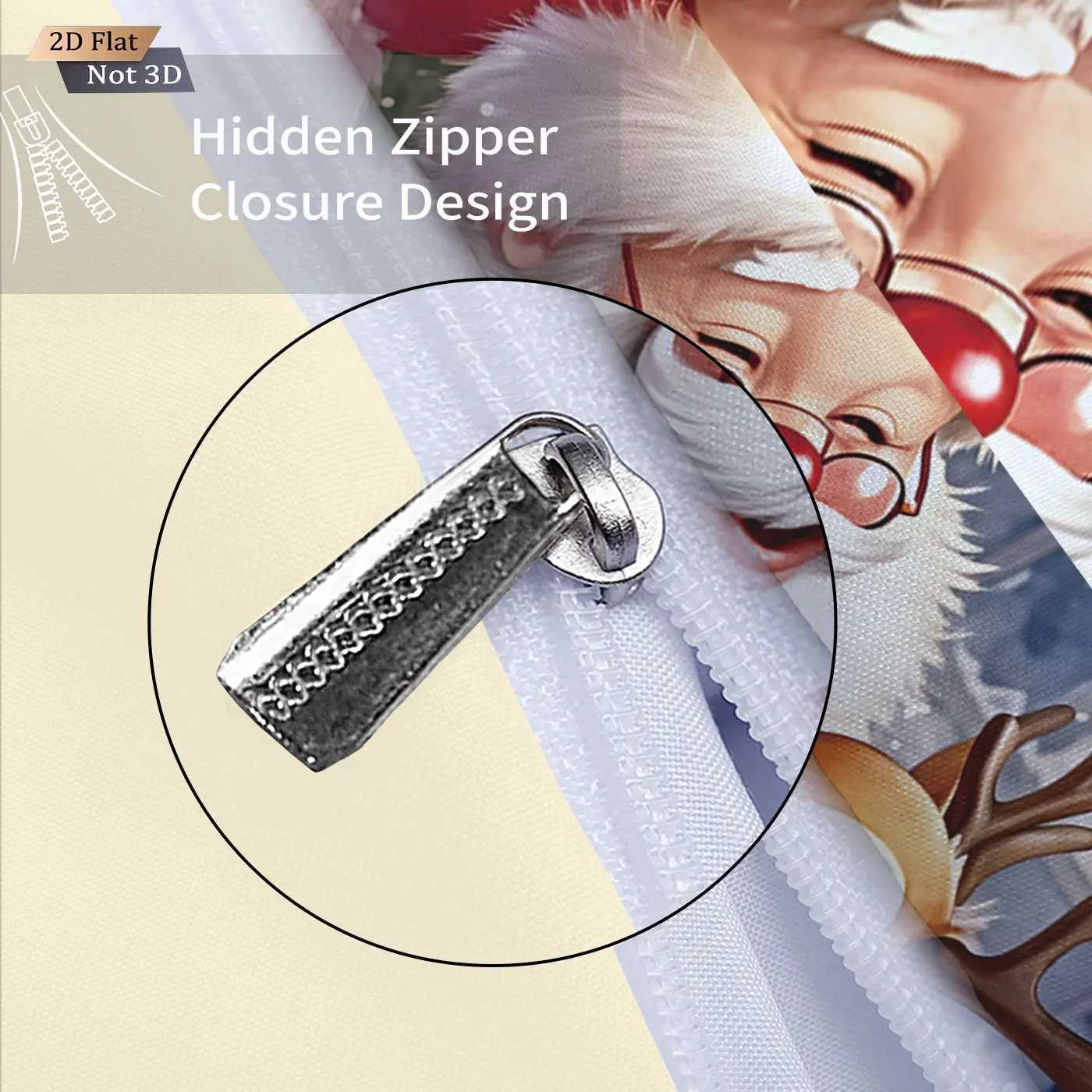 Christmas 3pcs Cartoon Santa Claus Gift Printed Chipless Bedding Set Soft Dormitory Bedroom Multiple Sizes Machine Washable Y251126