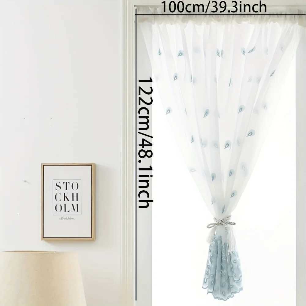 Christmas AnneyOneDecor Embroidered Short Curtain Kitchen Curtains for Living Room Cafe Curtains for Farmhouse Short Window Treatments Y251126