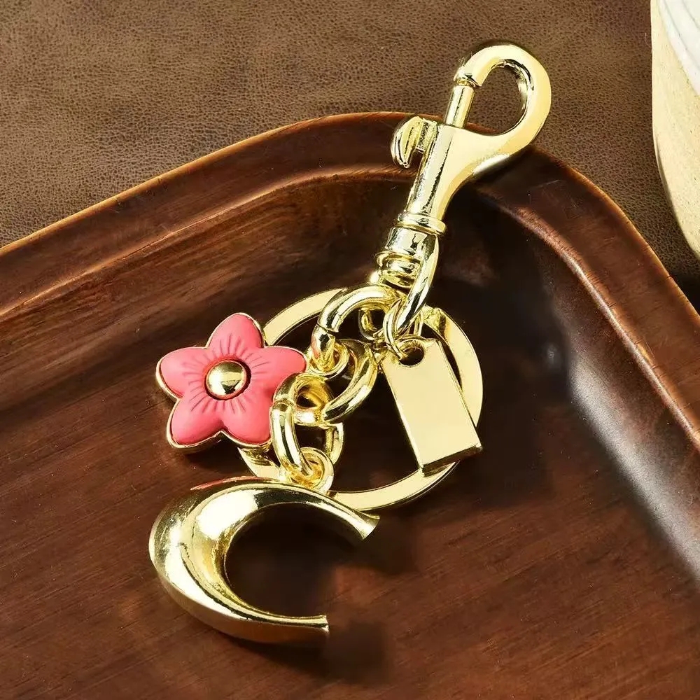 bag charm Designer Letter Co ch Keychain alloy luxury Keychains Metal Holder Car Keyrings Key Chain Fashion Accessories cherry purse charm