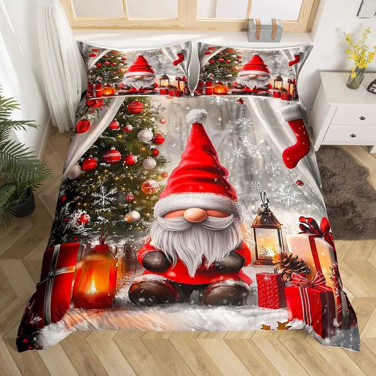 Christmas Christmas Duvet Cover Boys Girls Twin Queen Christmas Tree and Snowman Bedding Set Ultra Soft Winter Snowflake Comforter Cover Y251126