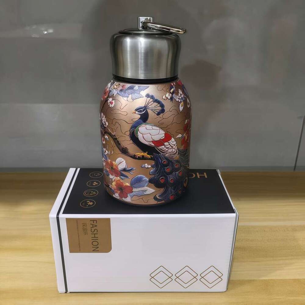 Creative 316 Stainless Steel Chubby Insulated High-Value Mini Simple Small Belly with Handle Ring Water Cup Light Luxury