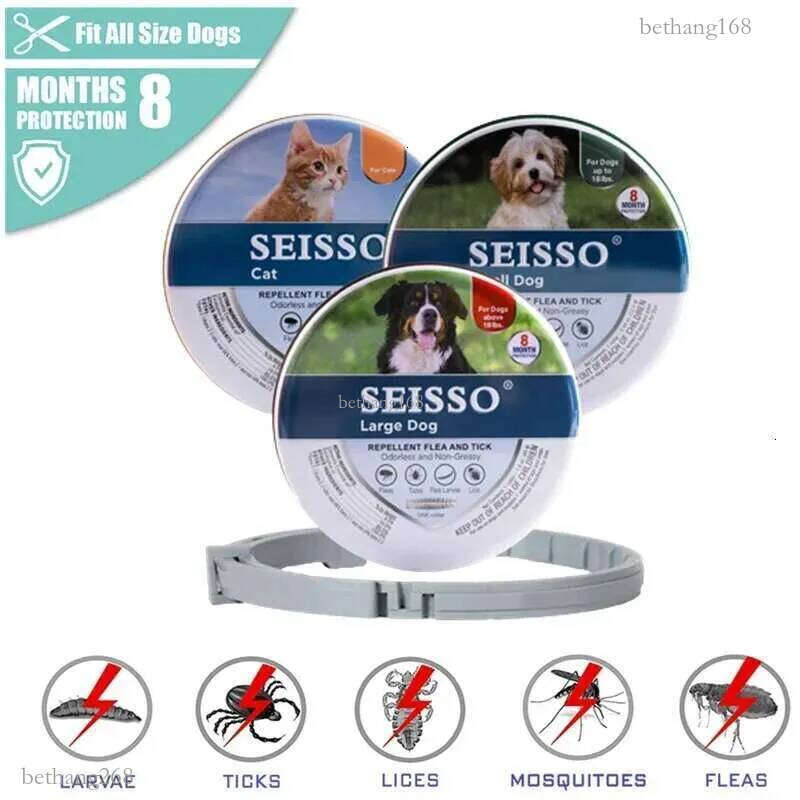 Anti Flea And Tick Collars,Pet 8Month Protection Adjustable Collar For Large Dog Puppy Cat, Dogs Accessories