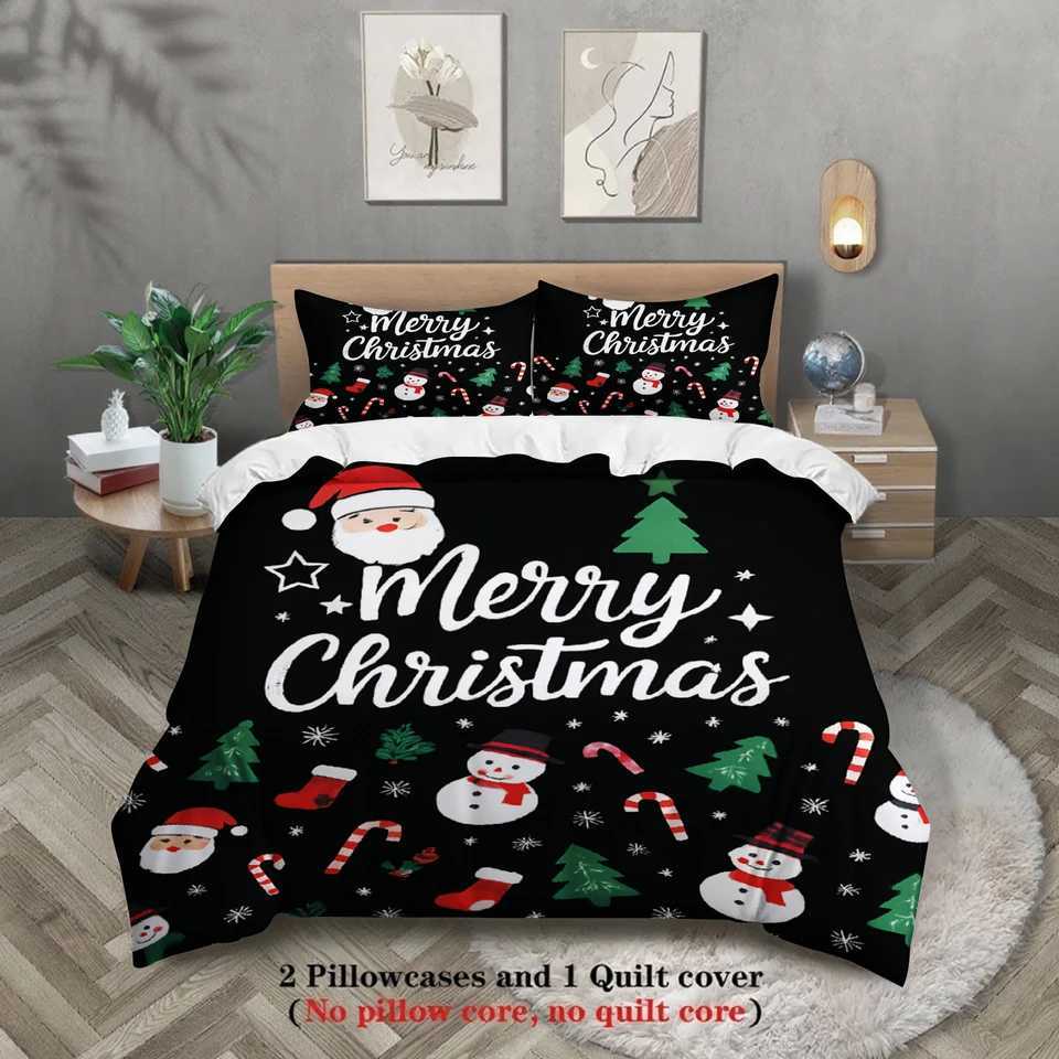 Christmas Christmas Bedding Set 3D Printed Duvet Cover Set Soft Single Twin Size Home Decor Birthday Gift For Kids Christmas Gift Bedroom Y251126