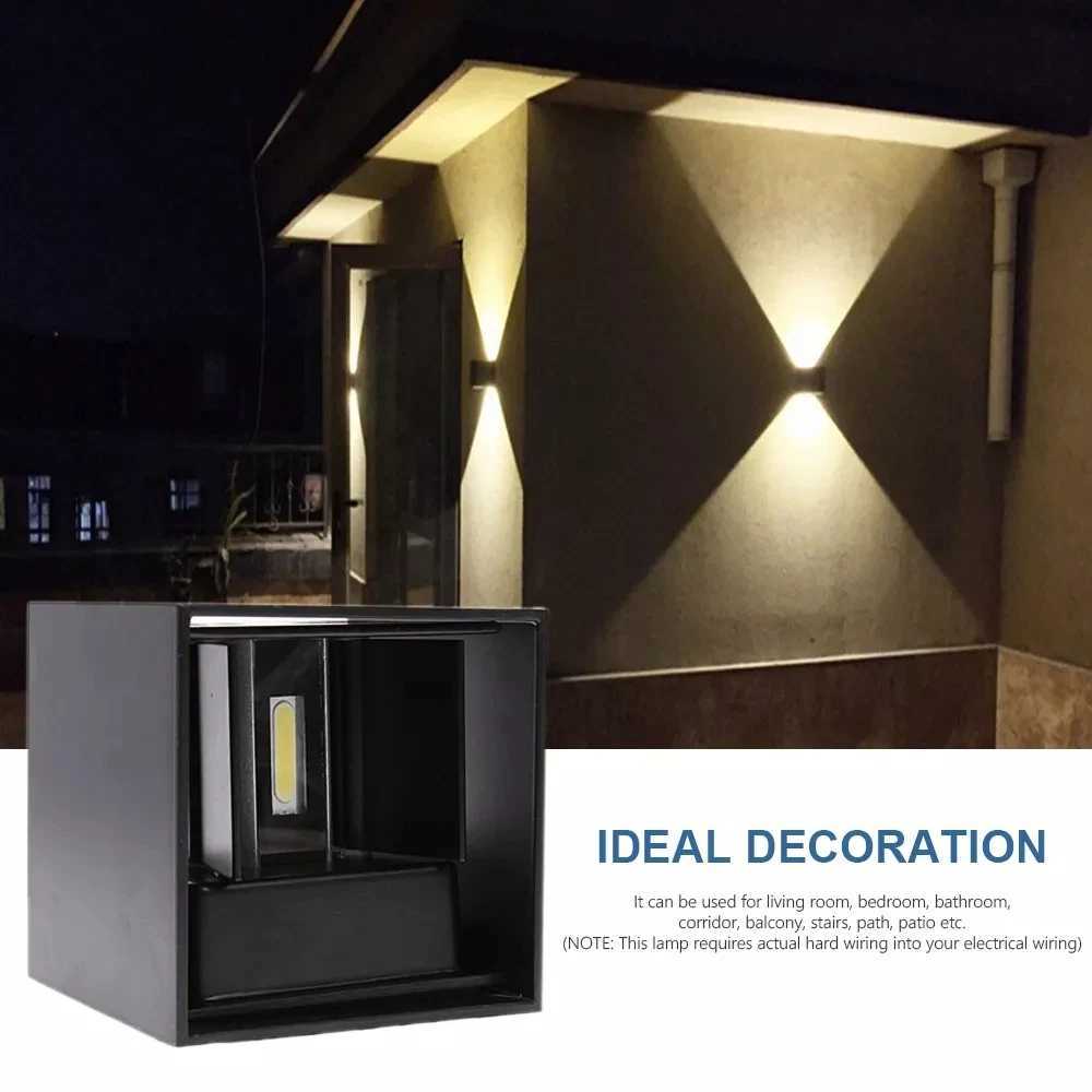 LED Wall Sconces 6W Modern Indoor Wall Lamp Outdoor Up Down Wall Mount Lights for Living Room Hallway Bedroom Decor M251126