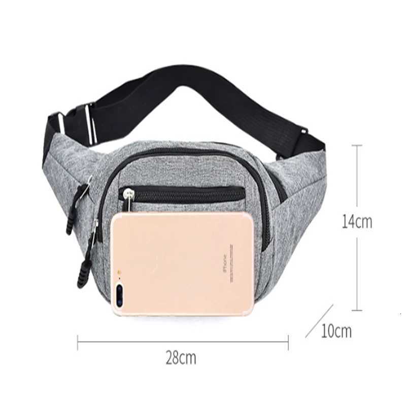 Mens Breast Package Waterproof Outdoor Sports Bag Canvas Pouch Korean-style Waist Bag Fanny Pouch Crossbody Male Banana BagT251126