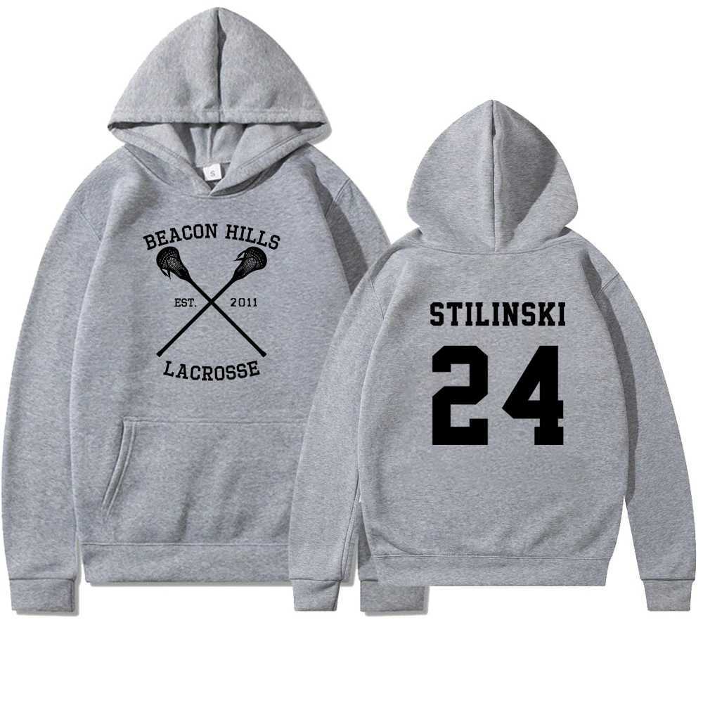 Teen Wolf Hoodie Beacon Hills Lacrosse Hoodie Stilinski 24 Teen Wolf Hooded Sweatshirt Dylan Obrien Unisex Teen Wolf Hoodies J251136