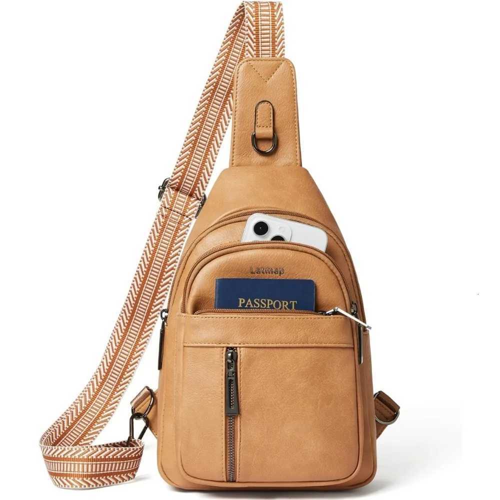 Sling Bag For Women Men Backpack Fanny Pack Crossbody Chest Travel Shoulder Belt Bags Purse Handbag PU LeatherT251126