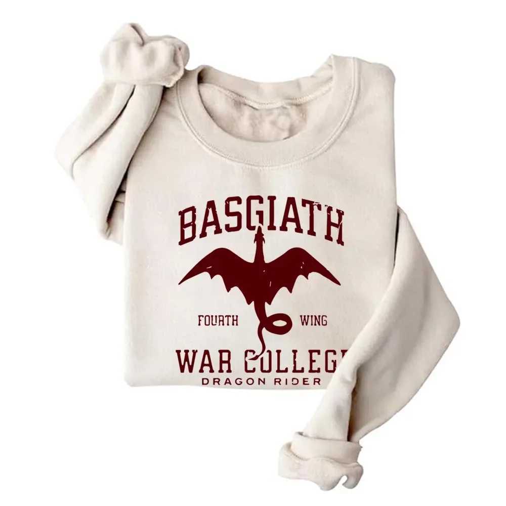 Vintage Fourth Wing Hoodie Sweatshirt Women Graphic Basgiath War College Hooded Sweatshirt K Pop Clothes Hoodies Women J251136