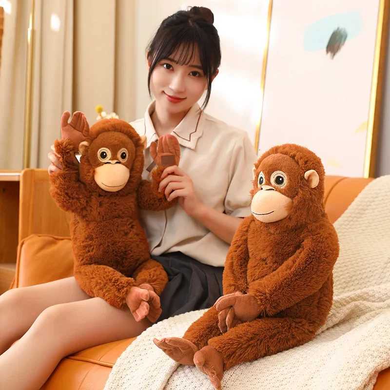 66cm Cartoon Gorilla Plush Toy Chimpanzees Monkey Soft Stuffed Doll Backpack Car Bag Room Decor Kid GiftT251126