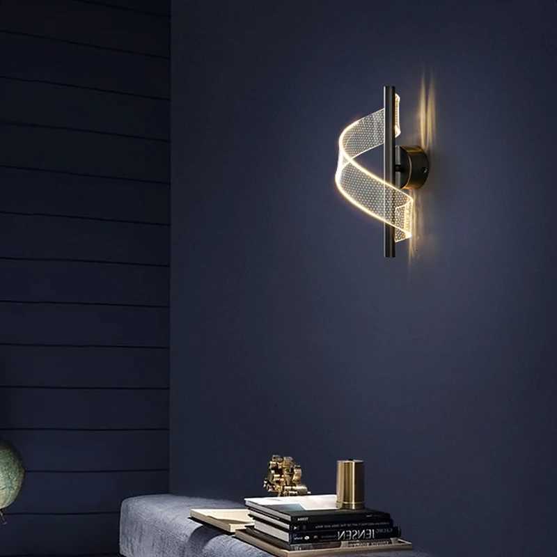 Nordic LED Wall Sconce Lamp Indoor Lighting For Home Bedside Living Room Corridor Stairs Decoration Luxurious Modern Wall Lamp M251126