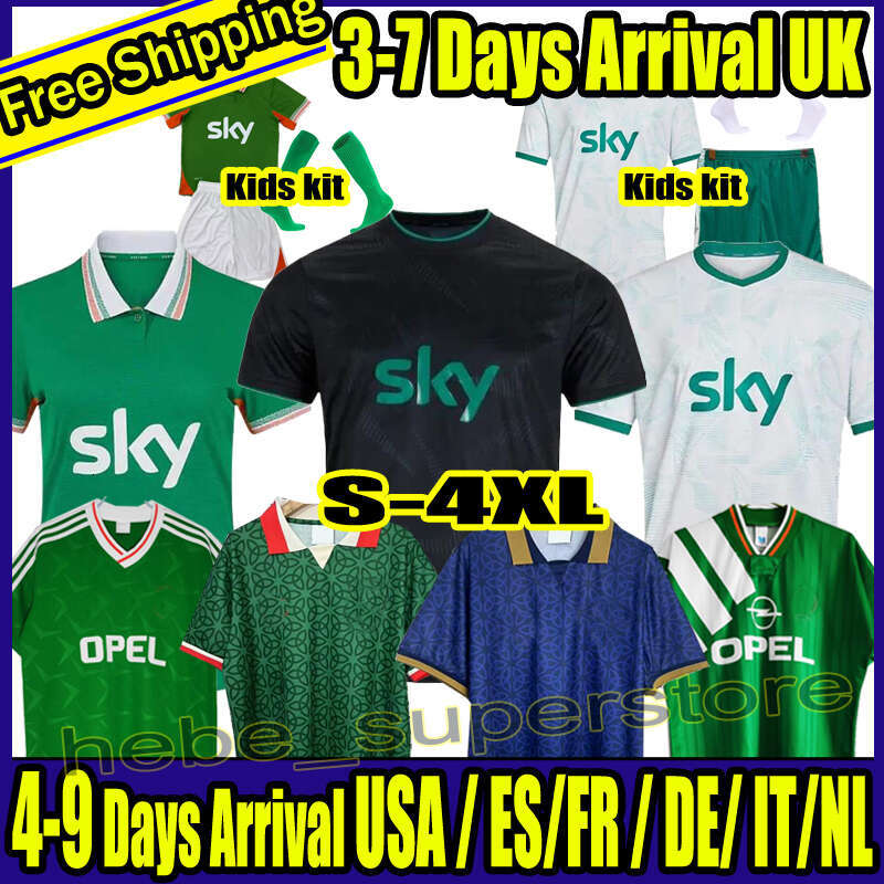 25 26 Ireland Home Green Soccer Jerseys Kit DOHERTY DUFFY St.Patrick's Day 2025 White Tops Tee Egan BRADY KEANE Hendrick McClean Football Shirt Men Kids Retro 9