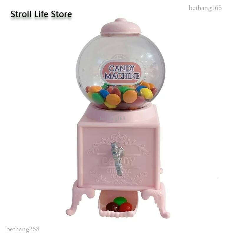 Creative Pink Candy Twist Machine Piggy Bank for Paper Money Boxes Birthday Gift Valentine's Day Girl Heart Gift Ornaments FP092 LJ201212