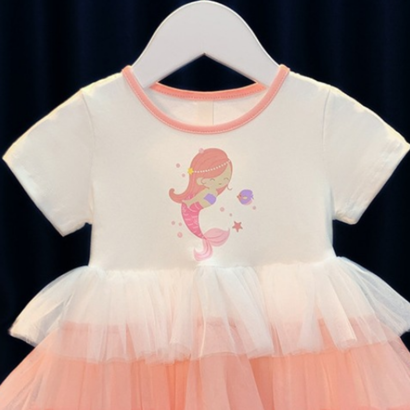 Disney Children's Summer Designer Dress Princess Skirt Birthday Party Formal Dress Beach dress girl's skirt Princess Tulle Dress Cotton Clot