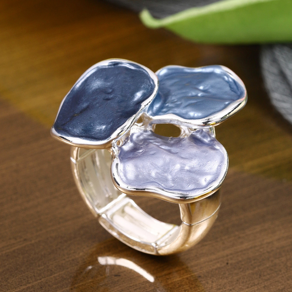 25 New Luxury Palace-style in Ring Colorful Enamel Adjustable Jewelry Rings Fashion Geometric Resin Rings for Women Party Holiday Gift gold designer l - view 5