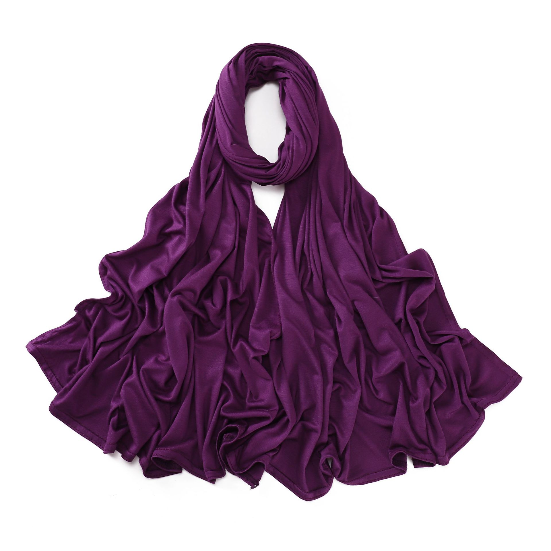 K521 Pure color mercerized cotton scarf soft breathable modal long scarf monochrome sweat cloth jersey hijab headscarf A41