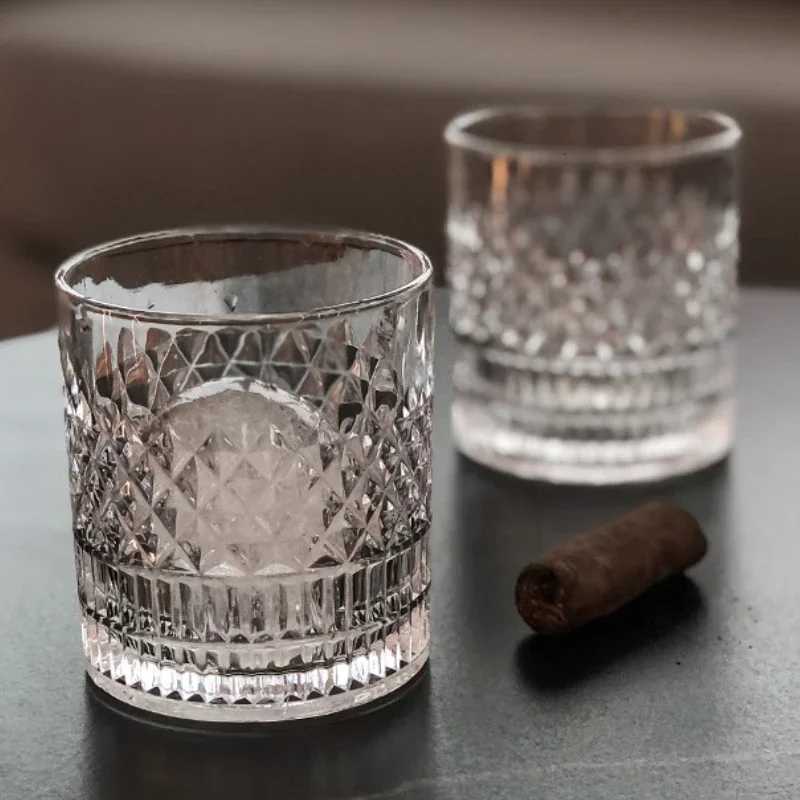 330ml Vintage Cup Transparent Crystal Glass Whiskey Cup Brandy European Style Wine Glasses Cups Wholesale Cups Drinking Glass C251126