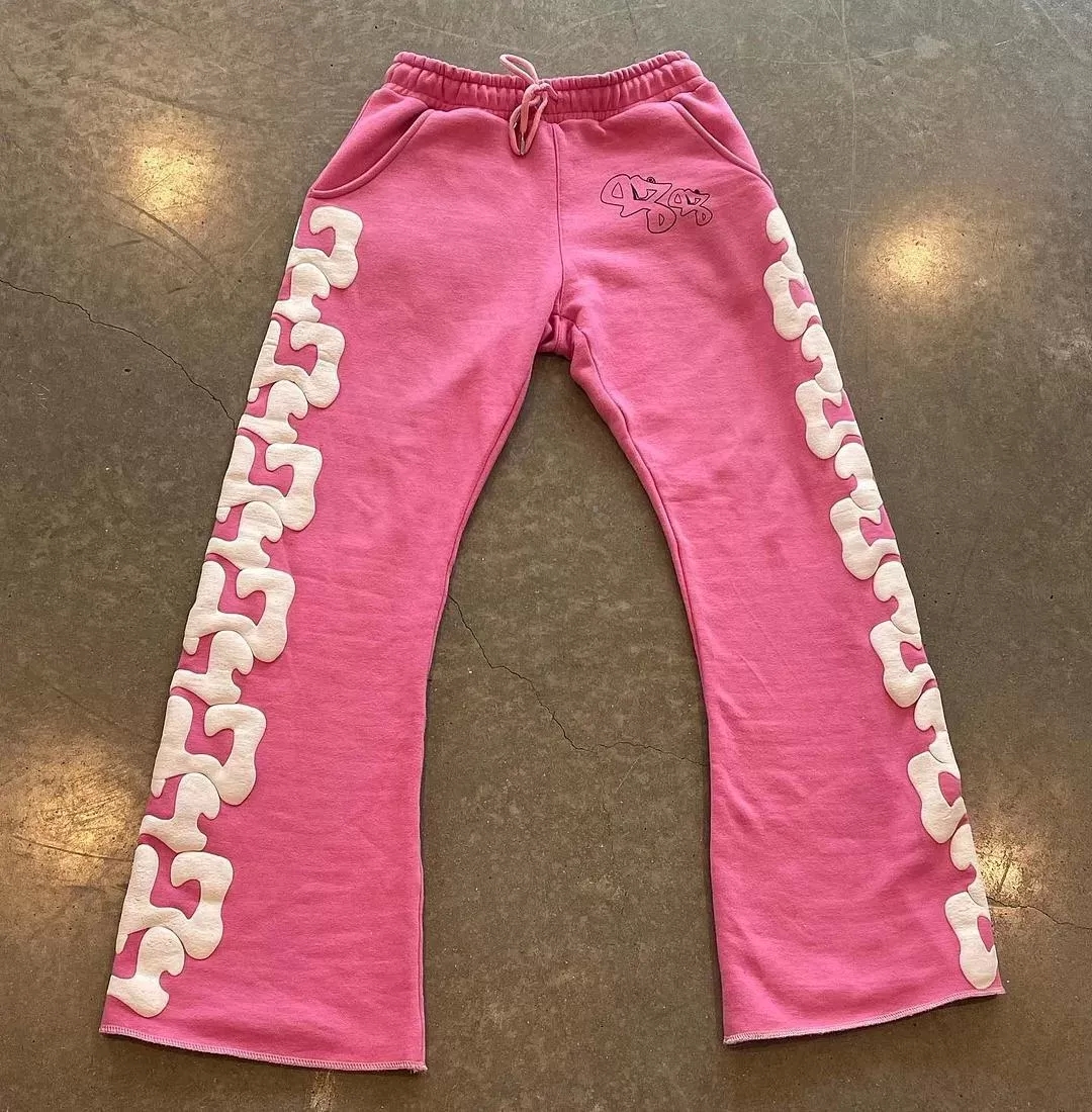 Mens Pants Y2k Street Printed Flared Harajuku Casual Loose Wide Leg Joggers Hip Hop 2025 Straight Trouseres Sweatpants Z260315