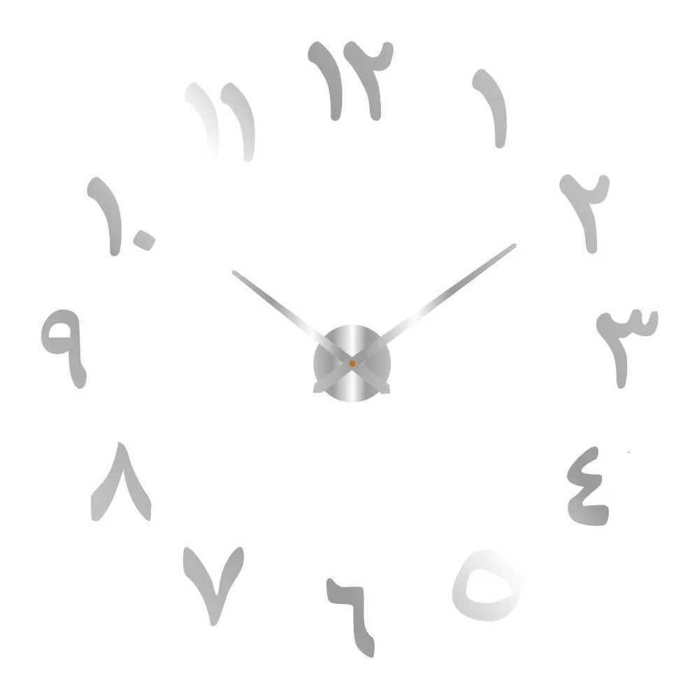 Creative acrylic DIY wall clock household non-punching wall sticker clock living room clock modern simplicity and silence C251126