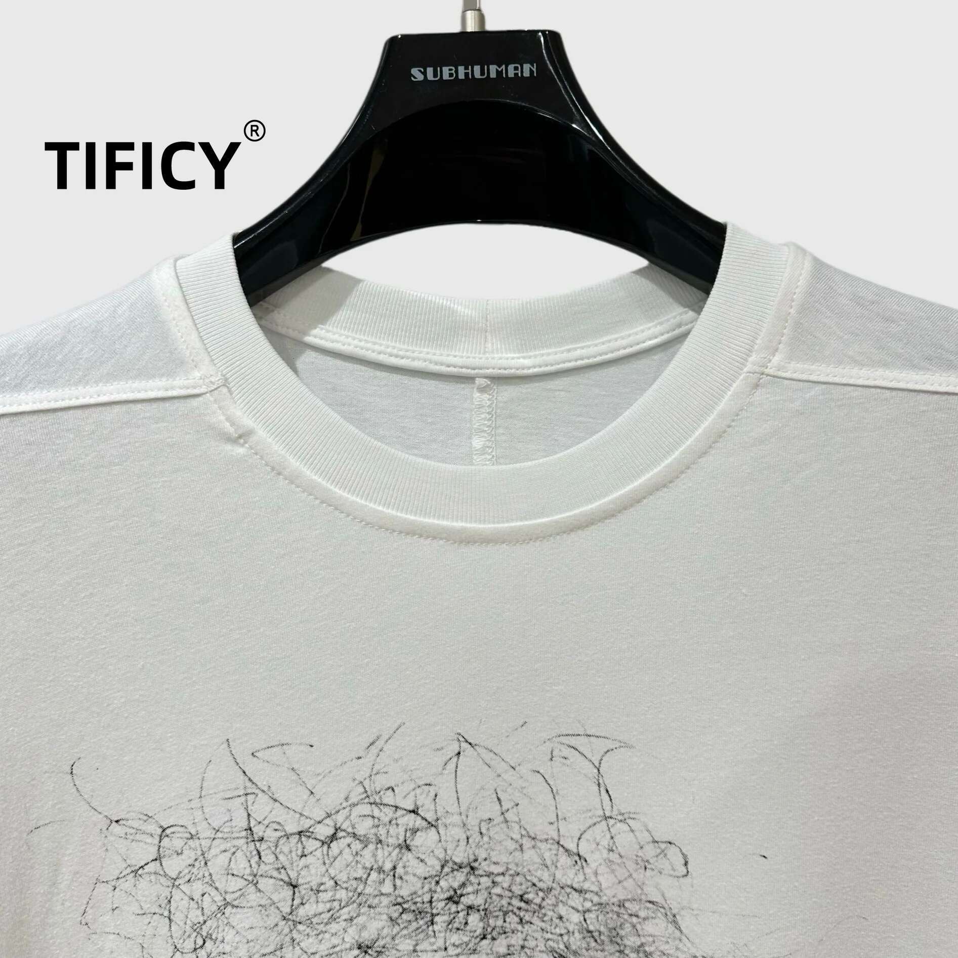 High Street Cotton Dark RO Tees T Shirts Men's And Women's Summer New Fashion Trend Facial Print Round Neck Loose T-Shirt