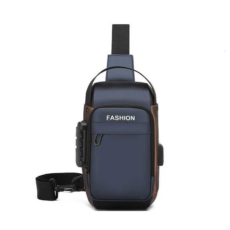 Newest Men Anti Theft Chest Bag Shoulder USB Charging Crossbody Package School Short Trip Messengers Gym Mens Sling Sports PackT251126