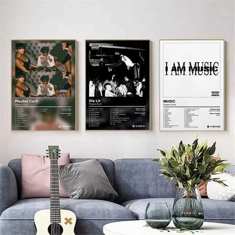 Hip Hop Star Rapper Playboi Carti I Am Music Album Cover Poster Canvas Painting Wall Art Pictures Home Dorm Bedroom Decor Y251126