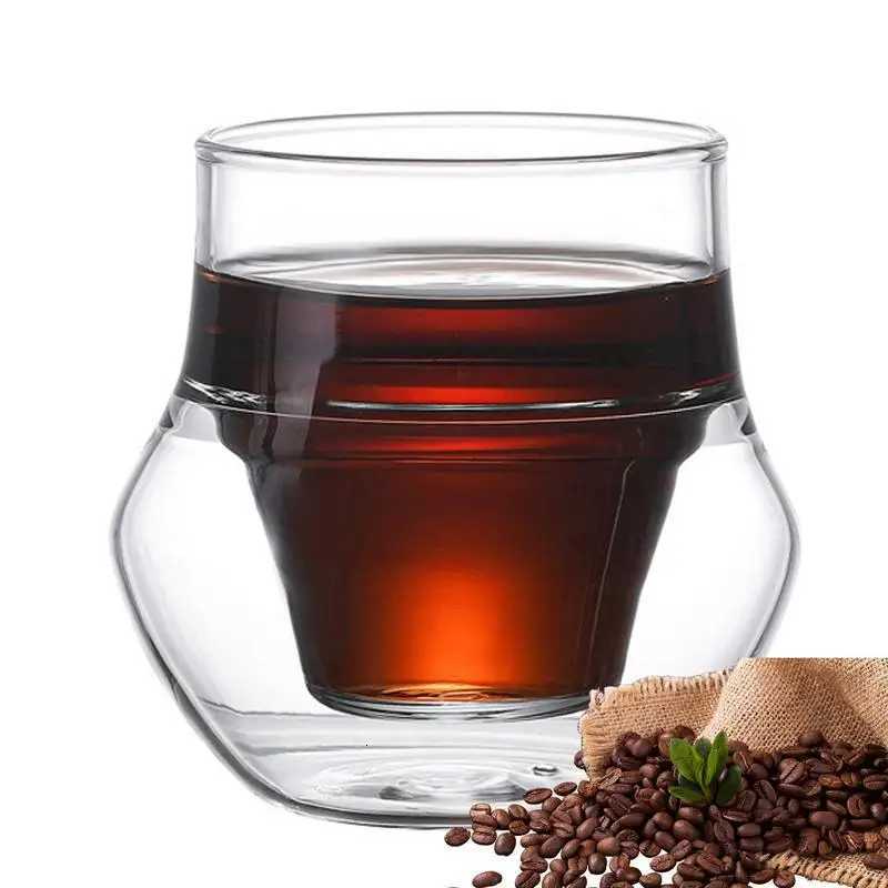 Double Walled Glasses Clear Borosilicate Glass Coffee Cup Insulated Coffee Glass cappuccino Cups tea Cups Latte Cups beverage C251126