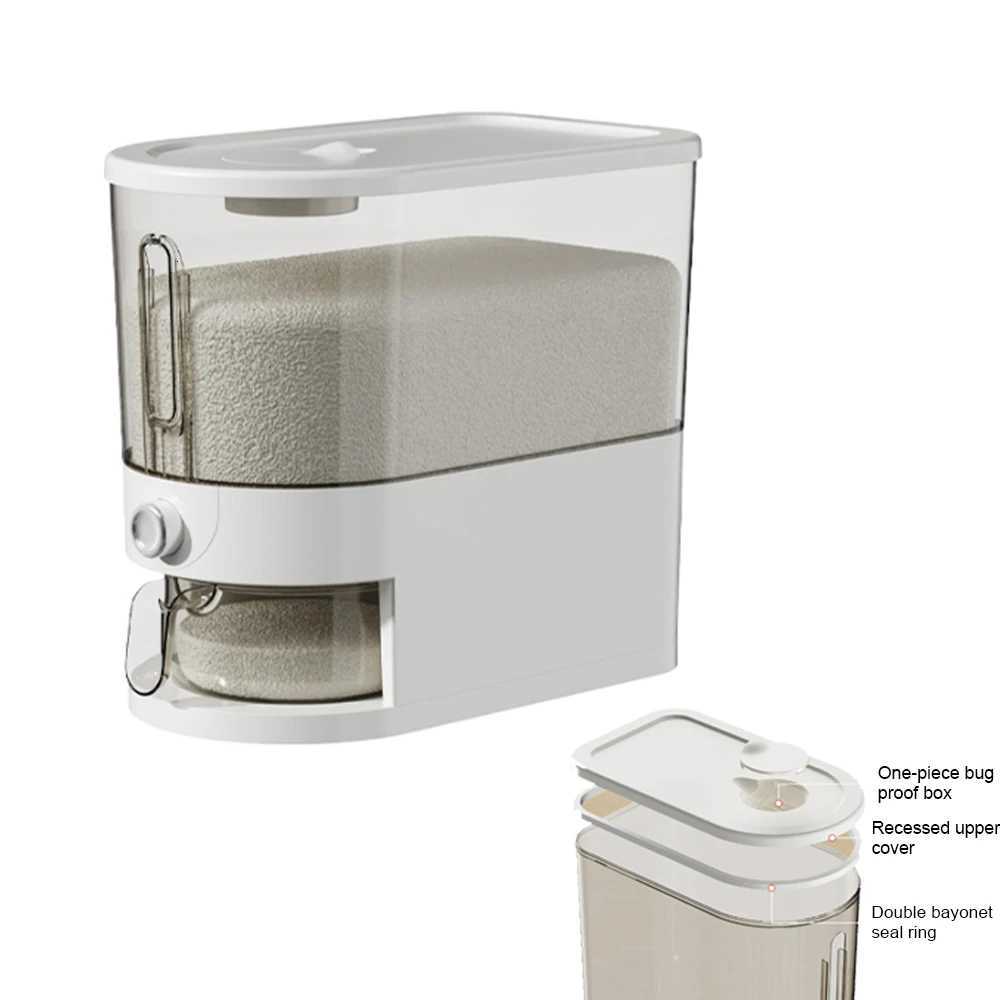 High-end Pressed Rice Bucket Insect-proof Moisture-proof Sealed Household Food-grade Rice Box Flour Storage Container 5kg Y251126