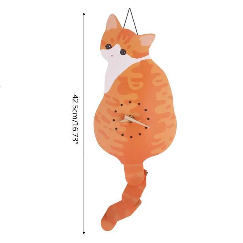 for Creative Wall Clock Naughty for Cat Wag Tail Clocks for Home Decoration Cloc C251126