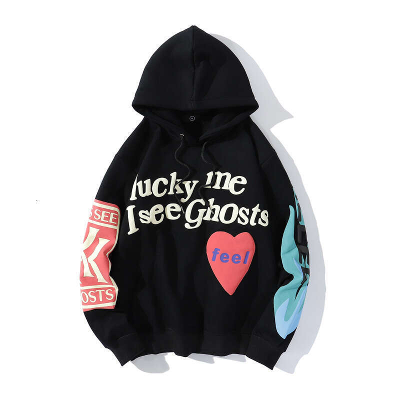 Men's Hoodies Sweatshirts Heavy Fabric Hoodies Sweatshirts Kids Lucky Me I See Ghosts Hooded Printed Hoodie