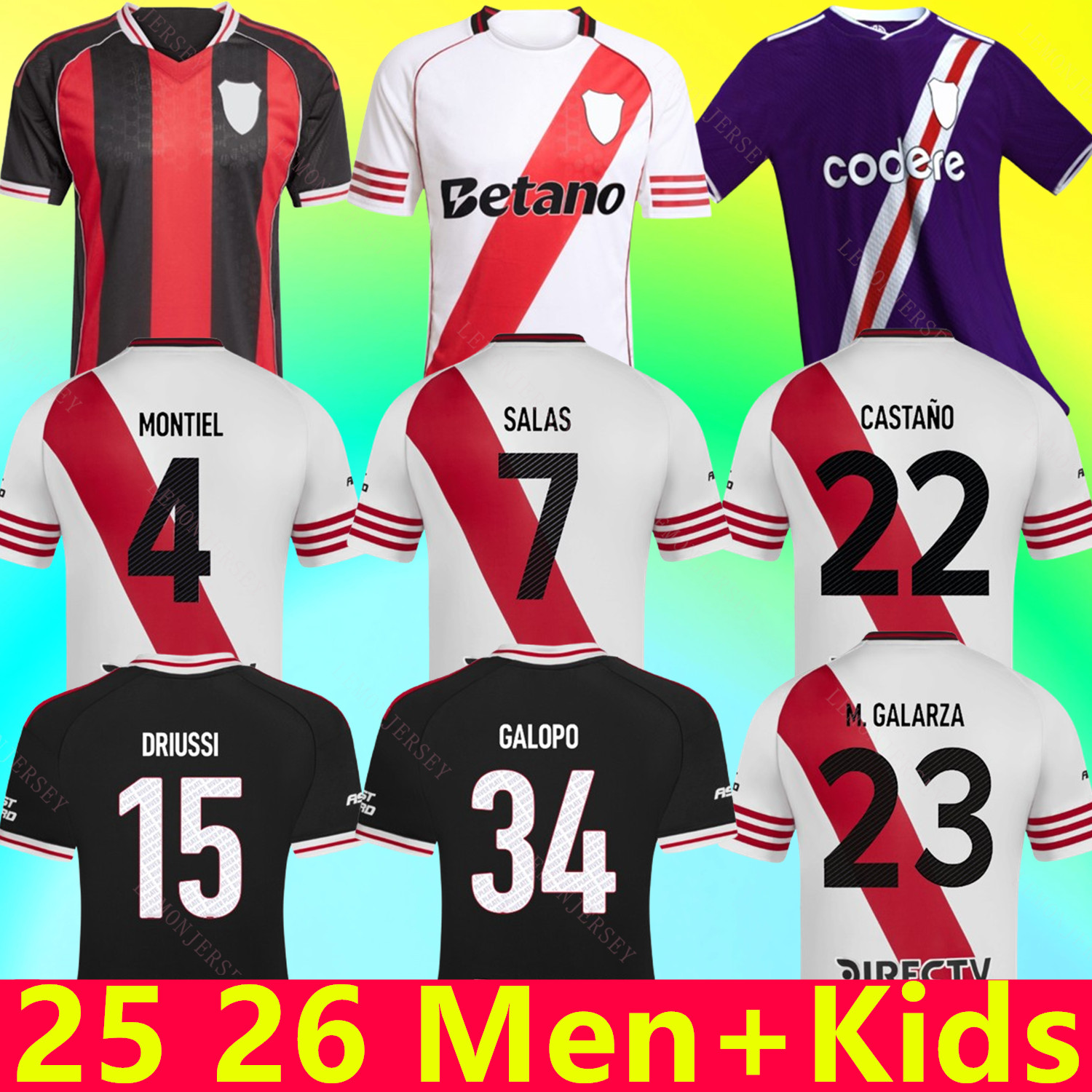 2025 2026 River Plate Soccer Jerseys Camisetas de futbol CASTANO MONTIEL DRIUSSI COLIDIO BELTRAN BORJA SOLARI FERNANDEZ GALOPO SALAS M.QUARTA Football Shirt Men set
