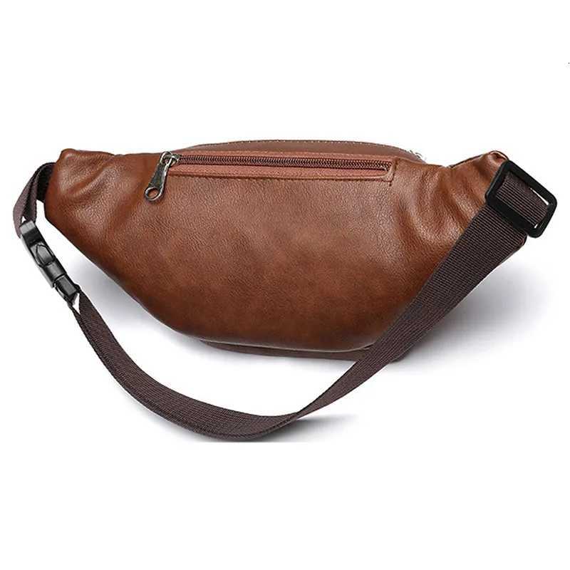 Genuine Leather Waist Bag men Waist Pack Waist Bag Funny Pack Belt Bag Men Chain Waist Bag For Phone PouchT251126
