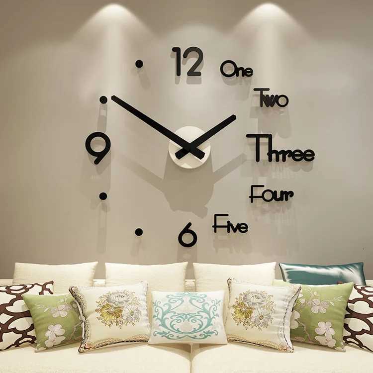 Oversized Creative Wall Clock Living Room Fashion Home Art DIY 1m C251126