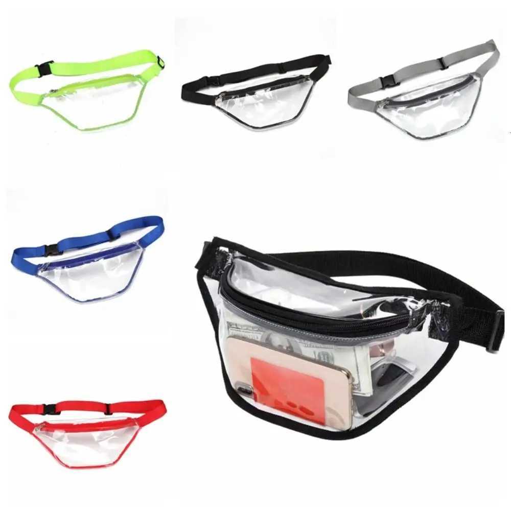 Waterproof Transparent Waist Bag Zipper Half Moon Belt Bag PVC Chest Bag Simple Water-Sprinkling Festival Clear Crossbody BagT251126