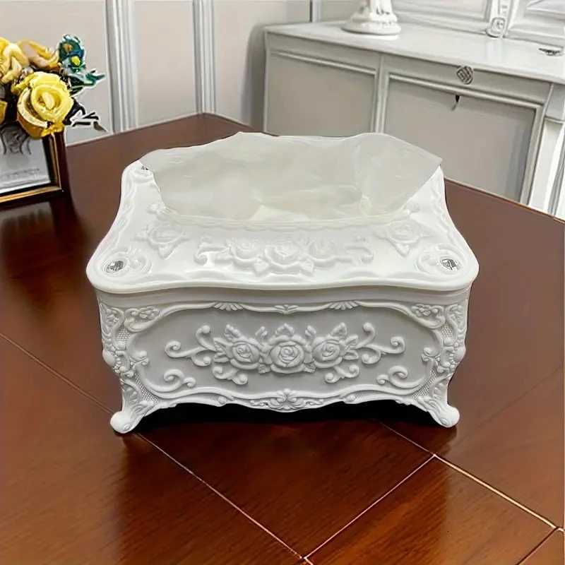 Simple European Tissue Box Small Napkin Extraction Box Restaurant Bathroom Office Desktop Plastic Extraction Paper Storage Y251126