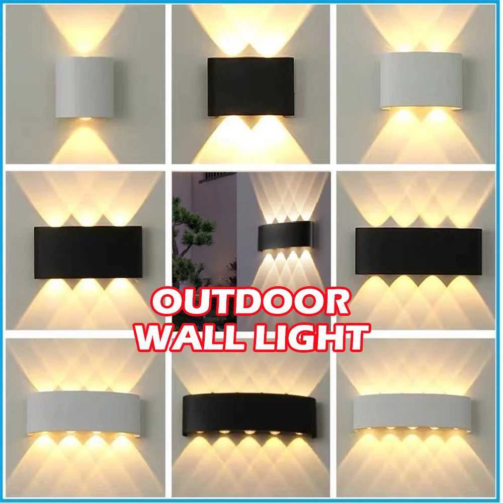 LED Wall Lamp Waterproof IP65 Garden Lighting A85-265V Interior Wall Light Indoor For Bedroom Stairs Fixture Outdoor Wall Lamps M251126