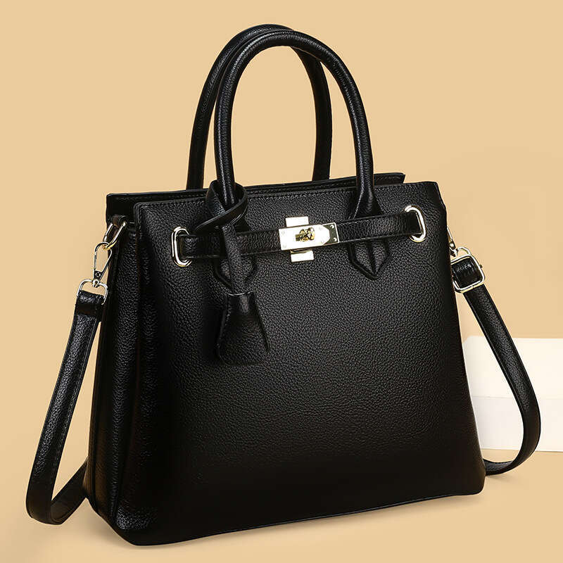 Handbag Autumn Winter New Platinum Simple High-end Commuter Women's Fashion Large Capacity Tote Bag Cross-border