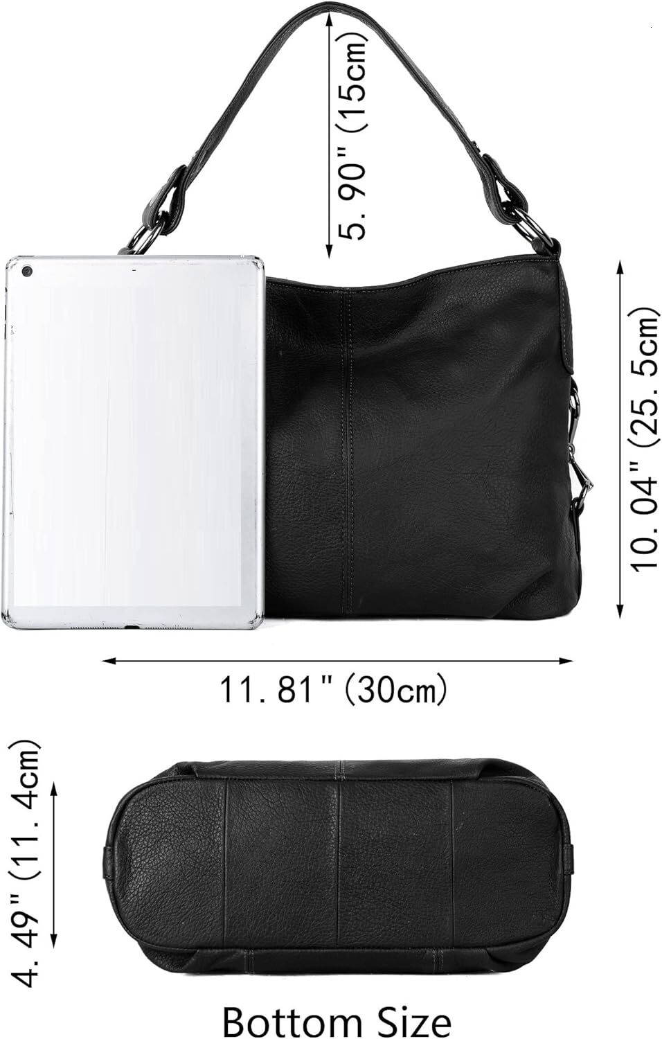Leather shoulder bag, fashionable Hobo handbag, wallet, crossbody bag for women