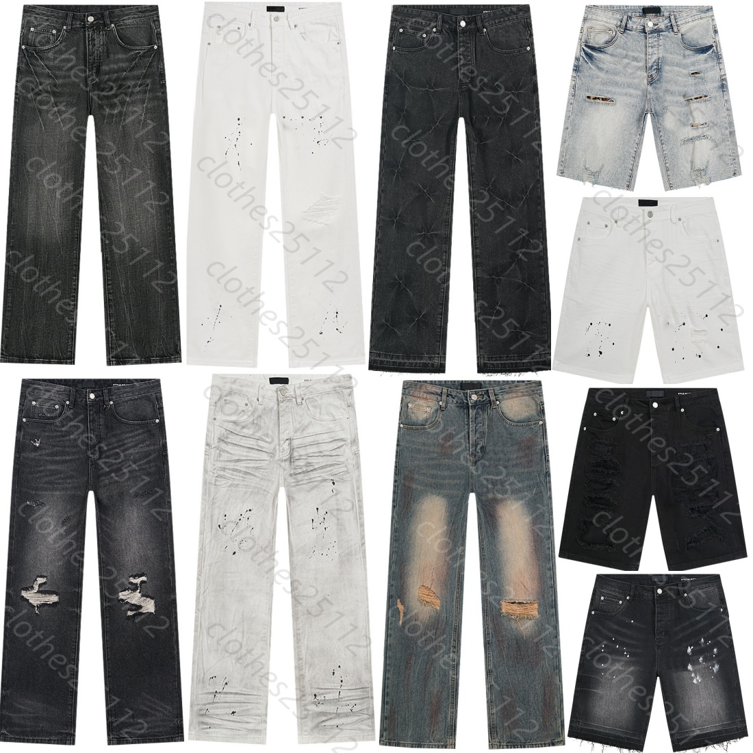 baggy jeans for mens designer jean shorts fashion holes joggers pants running pantalon high quality casual slim fit denim pant retro streetwear jogging sweatpants