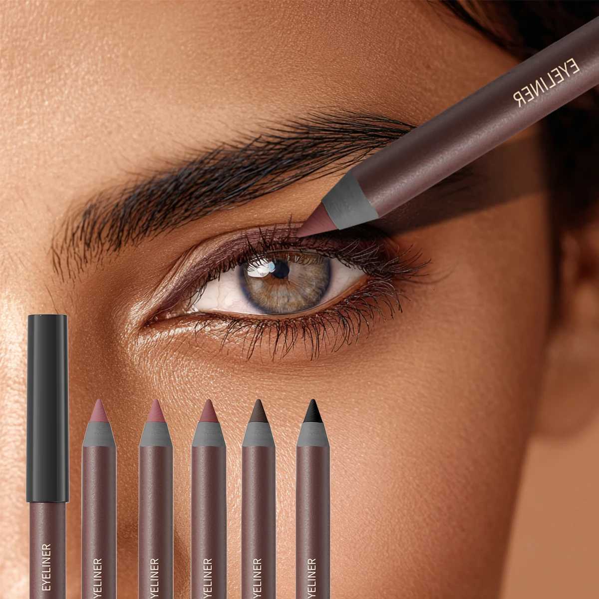 Eyeliner Pen Waterproof And Sweatproof Long Lasting Smudge ProofHard Refill Eyebrow PencilT251126