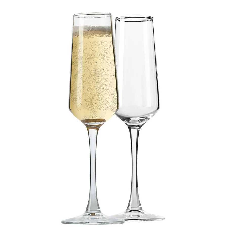 2 Pieces Luxury Crystal Champagne Flutes - Exquisite Stem Wine Glasses for Fall Celebrations Home Bars and Cocktail Parties C251126