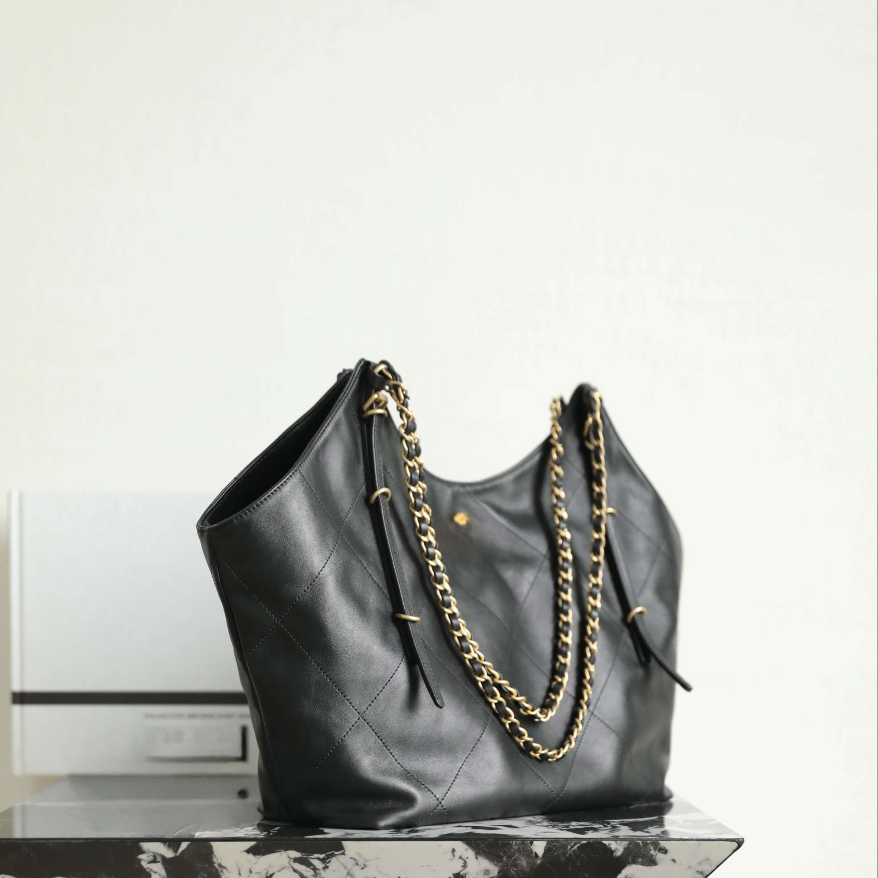 Designer 25S Shoulder Bag Luxury Tote Fashionable Commuting Bag Shopping bag 31cm in Imported original calfskin vacuum 22K vintage gold-plated hardware