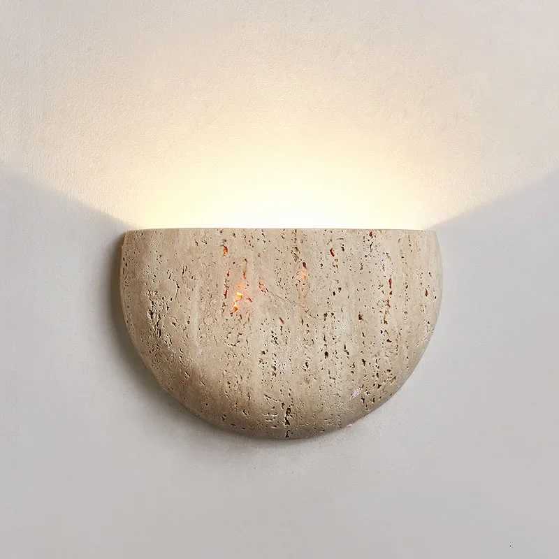 Wabi-sabi stone retro living room wall porch corridor homestaycafe atmosphere bedroom bedside wall lamp M251126
